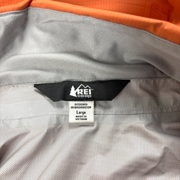 REI Womens 2.5 L Rain Jacket Orange Sz Large 2022 Coat Hiking Outdoor - Picture 4 of 7